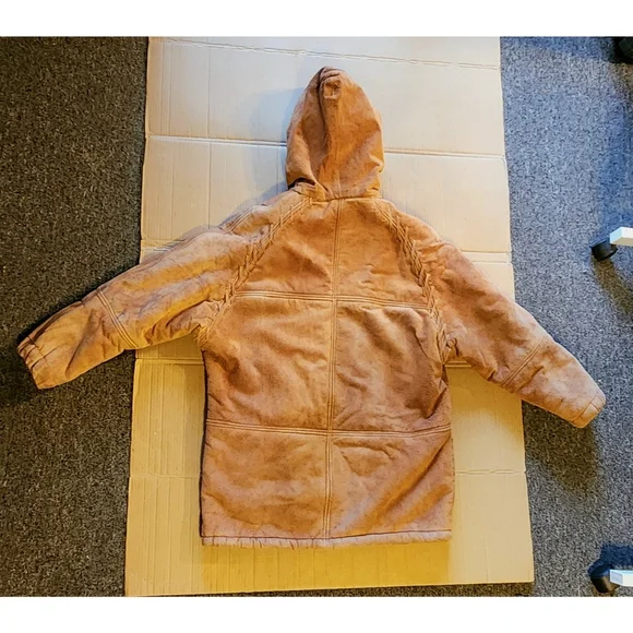 Vintage Synergy Suede Genuine Leather Womens Coat - Picture 6 of 16